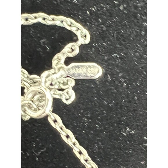 Vintage 1977 Sarah Coventry Party Hearts Double Necklace Silvertone Cottage Core - Picture 4 of 5